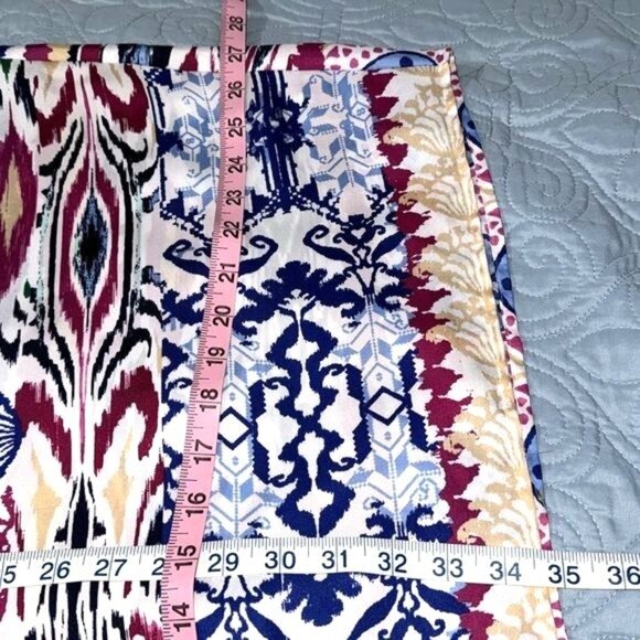 Chicos Multicolor Boho-Print Poncho Blouse With Kimono Sleeves S/M - Picture 9 of 9